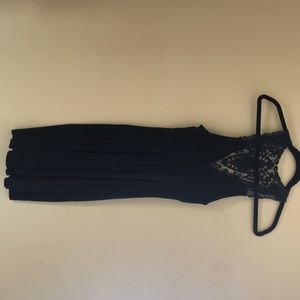 Lush black lace back dress